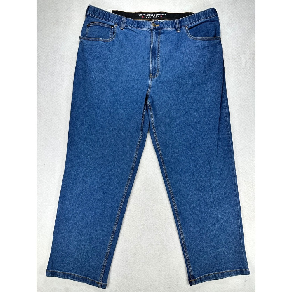 Harbor Bay DXL Continuous Comfort Jeans Mens 44x30 Dark Wash Stretch Loose Fit